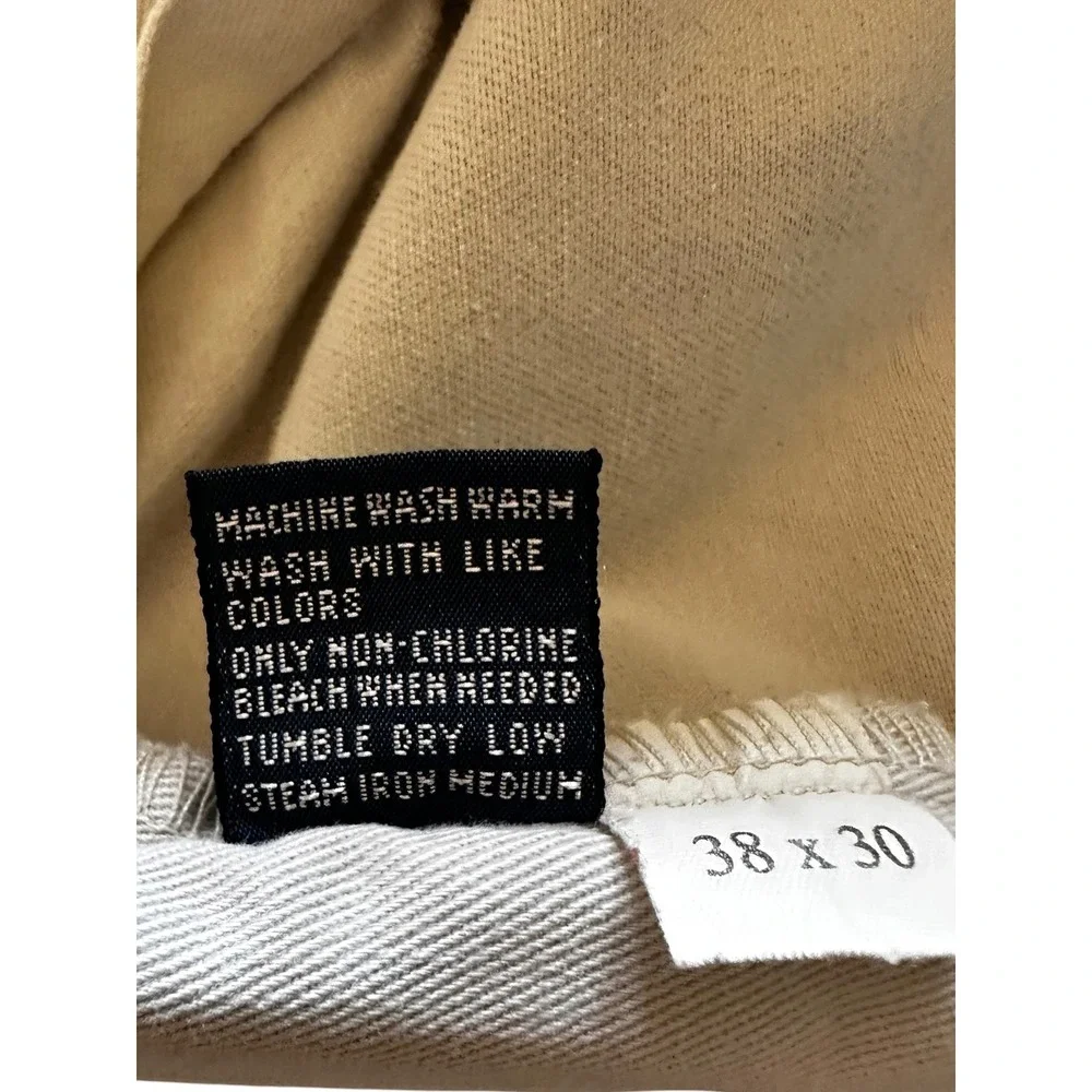 Polo Ralph Lauren Andrew Pant Mens 38x30 Khaki Tan Pleated Chino Cotton Trousers